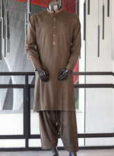 Michael Wash & Wear Shalwar Kameez For Men - MC24SK 007 Dark Brown